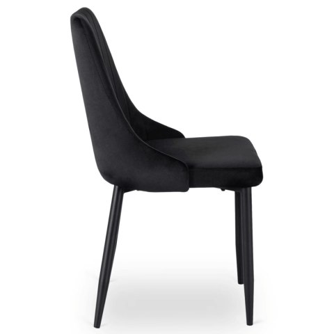 Zestaw Stół HARRY 102-142 cm Dąb Artisan/Czarny i 4 Krzesła BARI Czarne