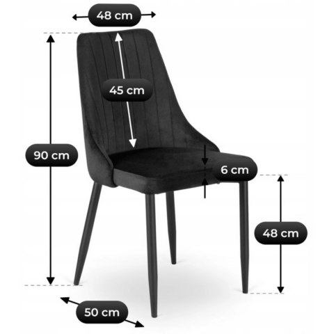 Zestaw Stół HARRY 102-142 cm Dąb Artisan/Czarny i 4 Krzesła BARI Czarne