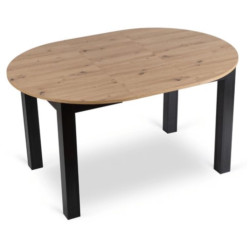 Zestaw Stół HARRY 102-142 cm Dąb Artisan/Czarny i 4 Krzesła PERU Czarne