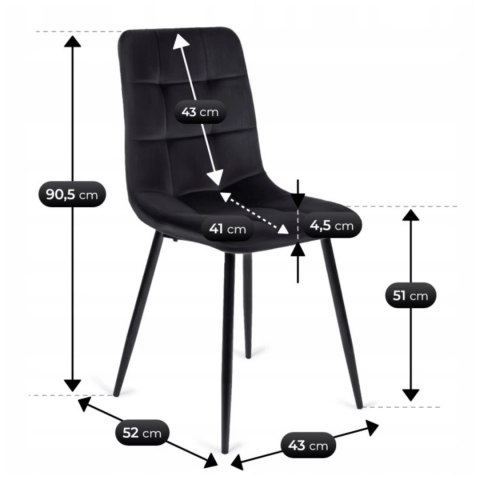 Zestaw Stół HARRY 102-142 cm Dąb Artisan/Czarny i 4 Krzesła PERU Czarne