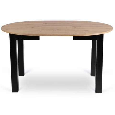 Zestaw Stół HARRY 102-142 cm Dąb Artisan/Czarny i 6 Krzeseł PERU Czarnych