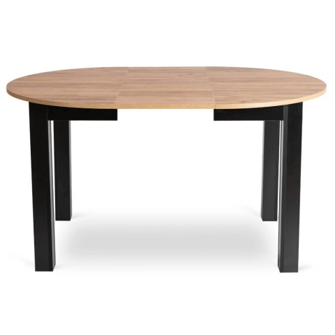Zestaw Stół HARRY 102-142 cm Dąb Craft/Czarny i 4 Krzesła PERU Czarne