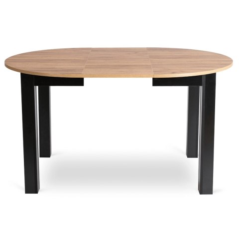 Zestaw Stół HARRY 102-142 cm Dąb Craft/Czarny i 6 Krzeseł ROBIN 2 Czarnych