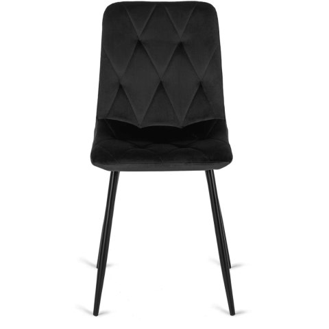 Zestaw Stół LAUREN 90 cm Dąb Rustykalny/Czarny i 4 Krzesła ROBIN Czarne