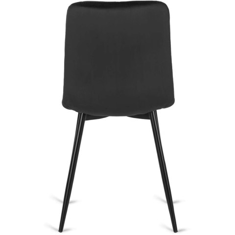 Zestaw Stół LAUREN 90 cm Dąb Rustykalny/Czarny i 4 Krzesła ROBIN Czarne