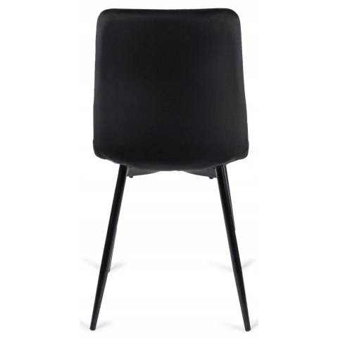 Zestaw Stół MAX 80-160 cm Dąb Craft/Czarny i 4 Krzesła PERU Czarne