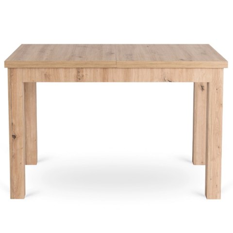 Zestaw Stół SKUBI 120-160 cm Dąb Artisan i 4 Krzesła RODRI Beżowe