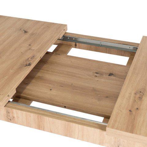 Zestaw Stół SKUBI 120-160 cm Dąb Artisan i 4 Krzesła RODRI Beżowe