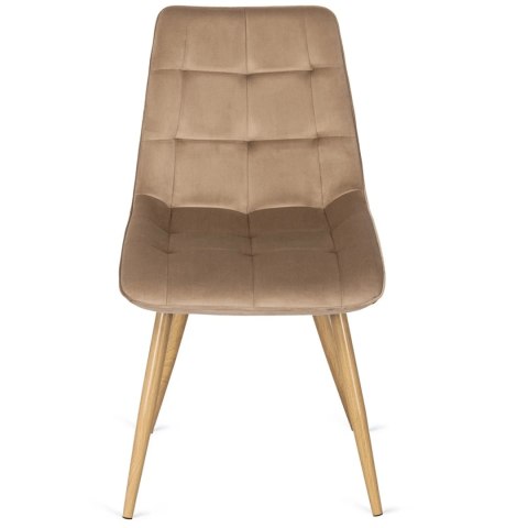 Zestaw Stół SKUBI 120-160 cm Dąb Artisan i 4 Krzesła RODRI Beżowe