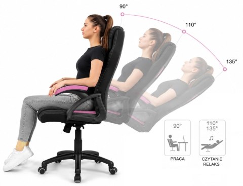 Fotel obrotowy do biurka CARRERA M ALCANTARA PURPLE II GATUNEK
