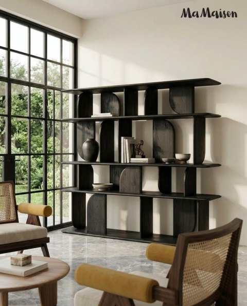 MaMaison MaMaison regał NIVO 170 czarny / drewno mango