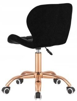 Krzesło obrotowe VASTO OFFICE VELVET BLACK ROSE GOLD OUTLET