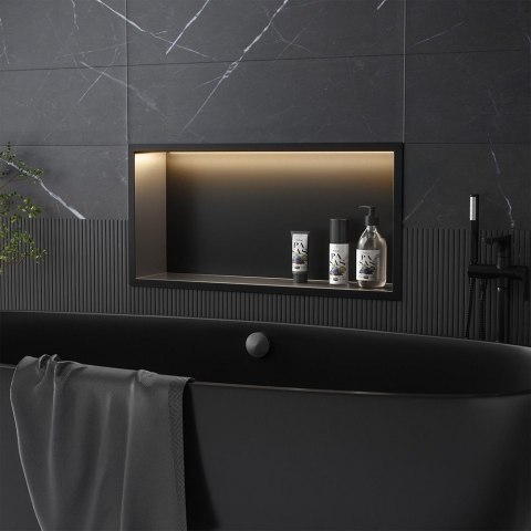 PÓŁKA WNĘKOWA LED 60x30x10 cm BLACK