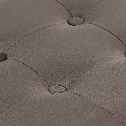 Pufa składana XL z guzikami - 60x38x38cm aksamit brąz x 4