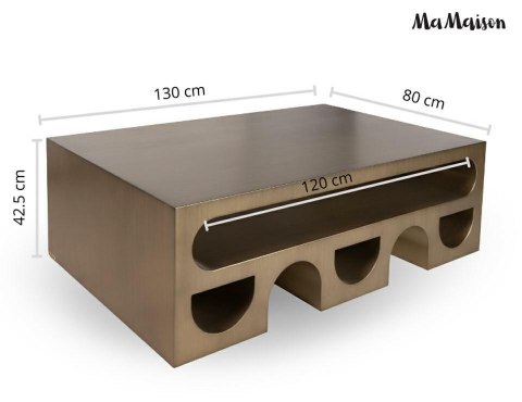 MaMaison MaMaison stolik kawowy VECTOR 130 szczotkowane złoto