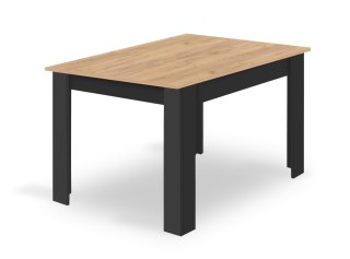 Zestaw Stół NP 120x80cm Artisan nogi czarne + 4 krzesła WAT czarne / nogi naturalne