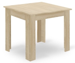 Zestaw Stół NP 80x80cm Dąb Sonoma + 4 krzesła WAT czarne / nogi naturalne