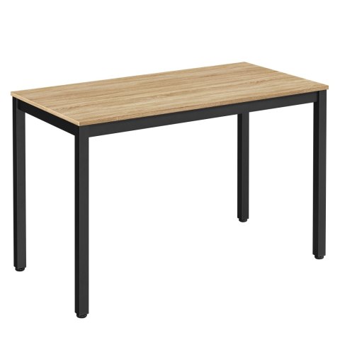 Zestaw Stół TESSA 120cm x 60cm - dąb sonoma / czarne nogi + 4 krzesła WAT czarne / nogi naturalne