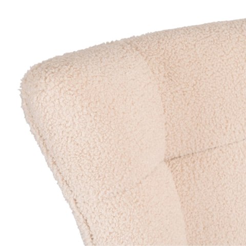 Fotel Bujany JACKSON Beżowy Boucle/Dąb