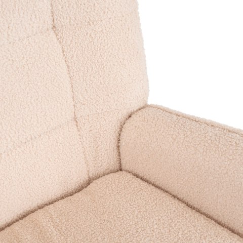 Fotel Bujany JACKSON Beżowy Boucle/Dąb