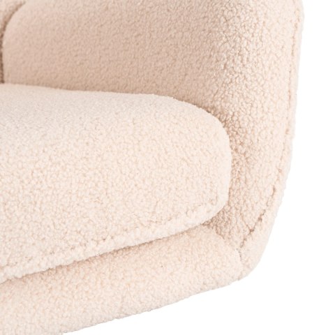 Fotel Bujany JACKSON Beżowy Boucle/Dąb
