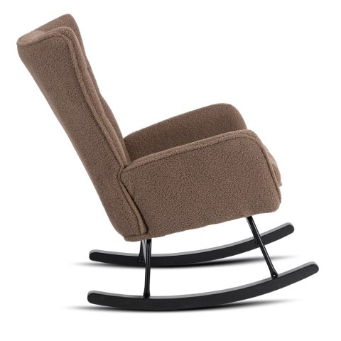 Fotel Bujany JACKSON Brązowy Boucle