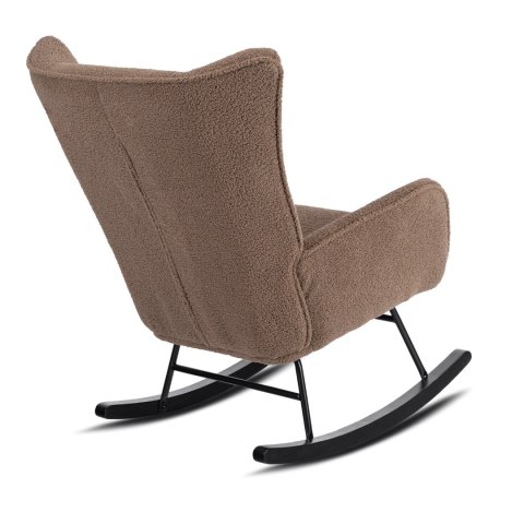 Fotel Bujany JACKSON Brązowy Boucle