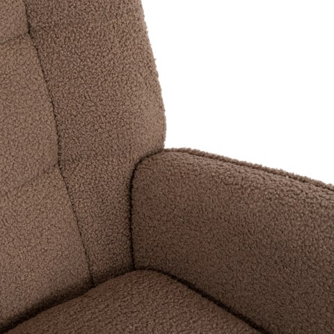 Fotel Bujany JACKSON Brązowy Boucle