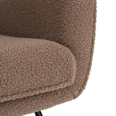 Fotel Bujany JACKSON Brązowy Boucle