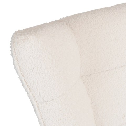 Fotel Bujany JACKSON Kremowy Boucle/Dąb