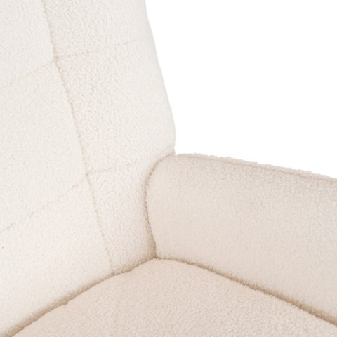 Fotel Bujany JACKSON Kremowy Boucle/Dąb