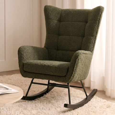 Fotel Bujany JACKSON Zielony Boucle