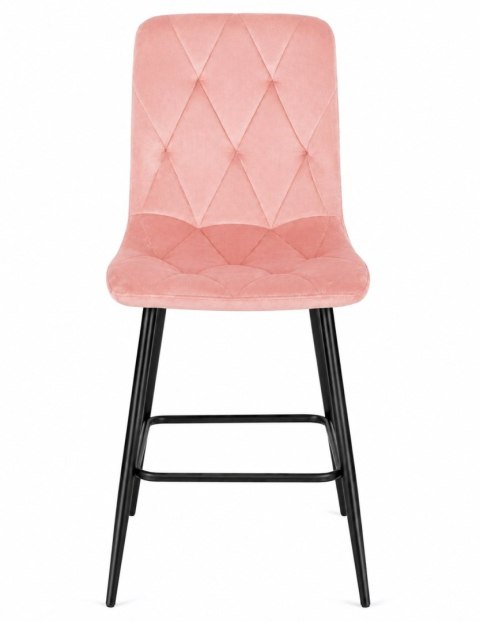 Krzesło barowe AVA BORGO BAR VELVET PINK hoker