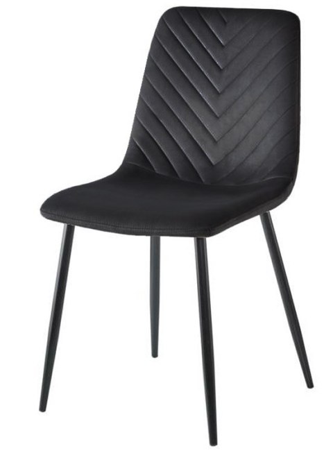 Krzesło tapicerowane TRIO VELVET BLACK OUTLET