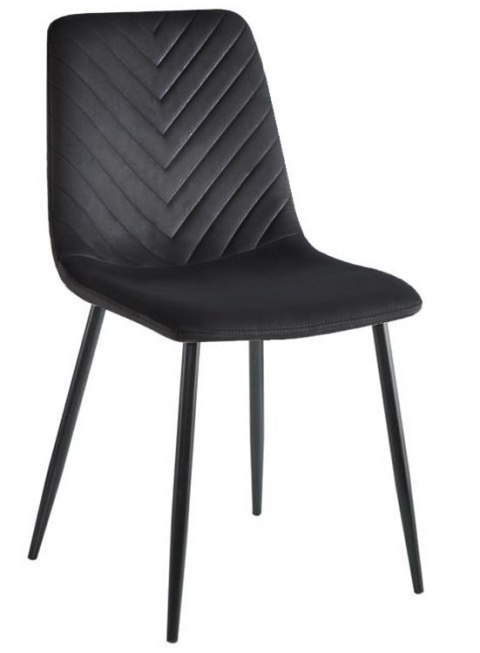 Krzesło tapicerowane TRIO VELVET BLACK OUTLET