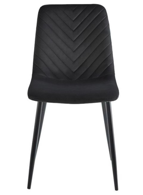 Krzesło tapicerowane TRIO VELVET BLACK OUTLET