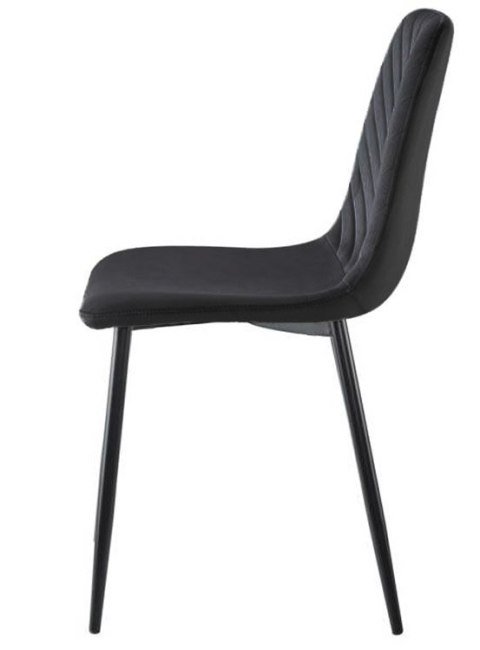 Krzesło tapicerowane TRIO VELVET BLACK OUTLET