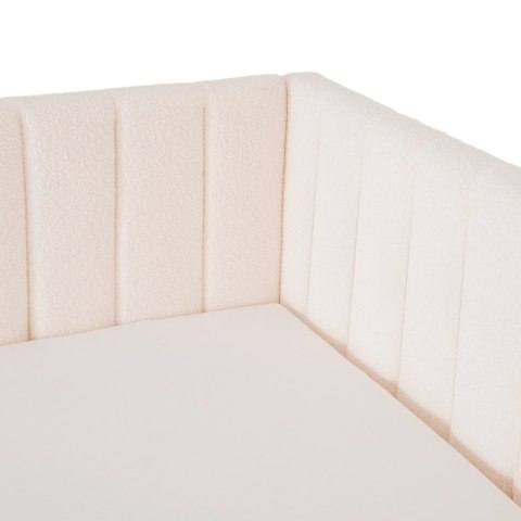Łóżko 120x200 VILLEMO Kremowe Boucle