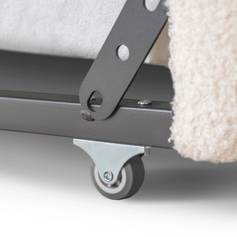 Łóżko 120x200 VILLEMO Kremowe Boucle