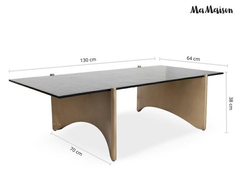 MaMaison MaMaison stolik kawowy MANTA 130 czarny / złoty