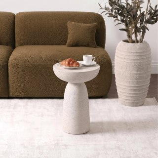 Stolik HENRICO 40 cm Krem/Beż Nowoczesny