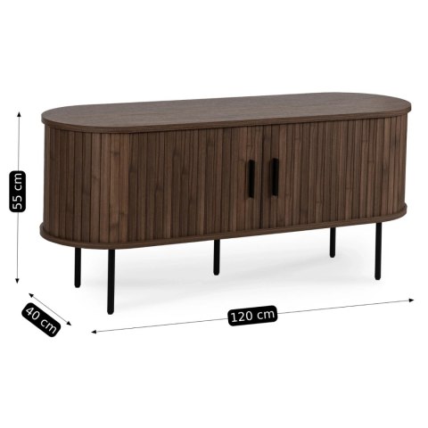 Szafka RTV TRISH 120 cm Dwudrzwiowa Orzech