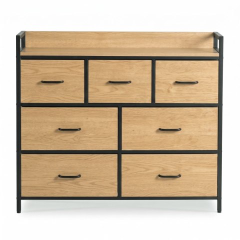 Komoda z Szufladami HUDSON 98 cm Dąb/Czarny