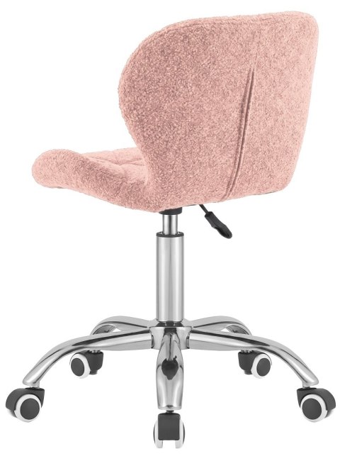 Krzesło obrotowe VASTO OFFICE BARANEK BOUCLE PINK SILVER