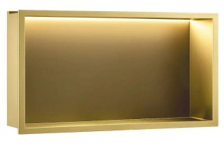 PÓŁKA WNĘKOWA LED 60x30x10 cm BRUSH GOLD