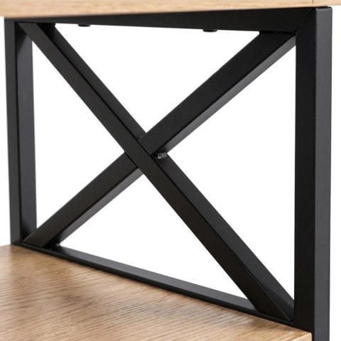 Szafka Nocna LOGAN 40 cm Dąb/Czarny