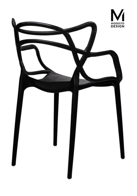 Modesto Design MODESTO zestaw 6 krzeseł HILO czarne - polipropylen