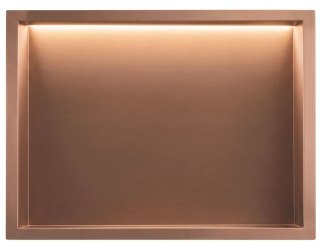 PÓŁKA WNĘKOWA LED 30x45x10 cm BRUSH COPPER