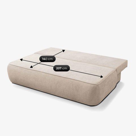 Sofa Rozkładana ARVETO Kremowa Szenilowa
