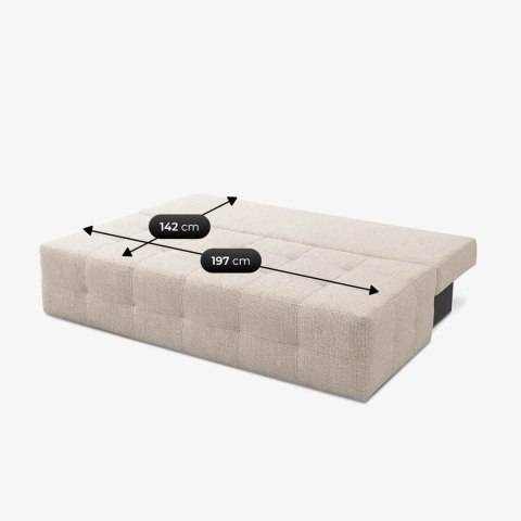 Sofa Rozkładana MORANA Kremowa Szenilowa